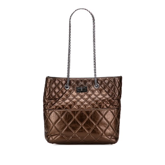 Pre-Loved Chanel Reissue 2.55 Quilted Metallic Aged Calfskin Tote - Picture 1 of 10